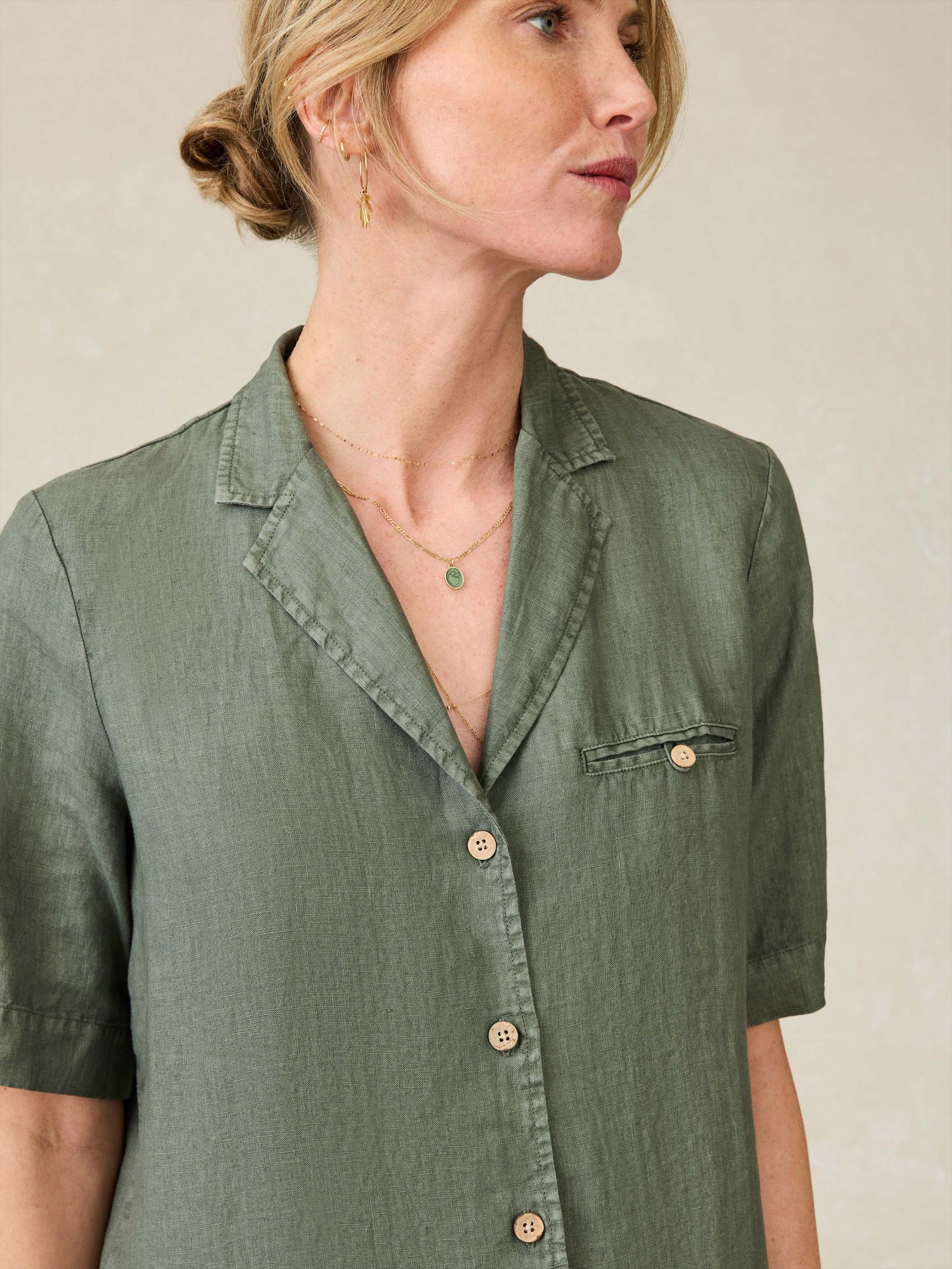 Paradise Point Dress - Thyme Product Image