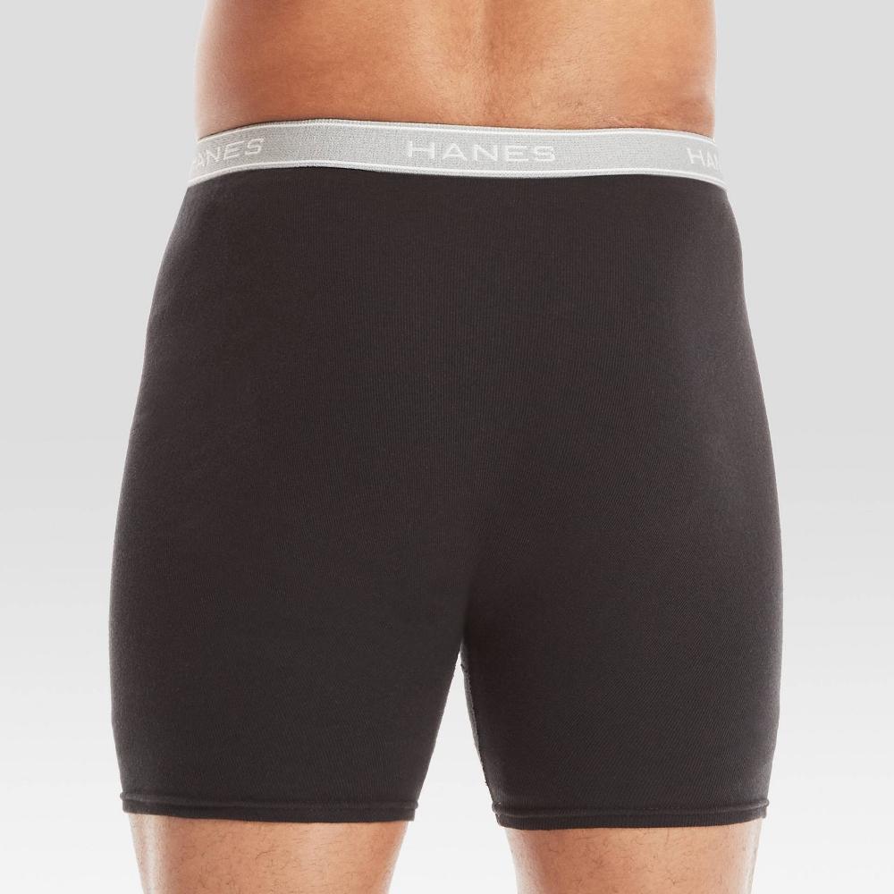 Hanes Men's Super Value Moisture-Wicking Cotton Boxer Briefs 10pk Gray L: Tagless, Breathable, Mid Rise Product Image