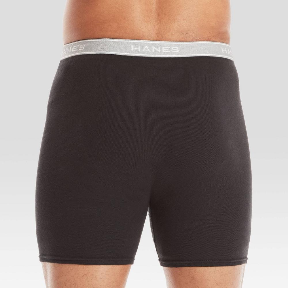 Hanes Men's Boxer Briefs 5pk - Black M: Tagless, Breathable, Moisture Wicking, Lightweight Fabric Product Image