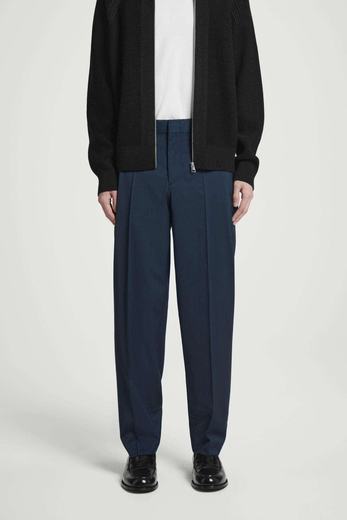 REGULAR WOOL STRAIGHT-LEG PANTS Product Image