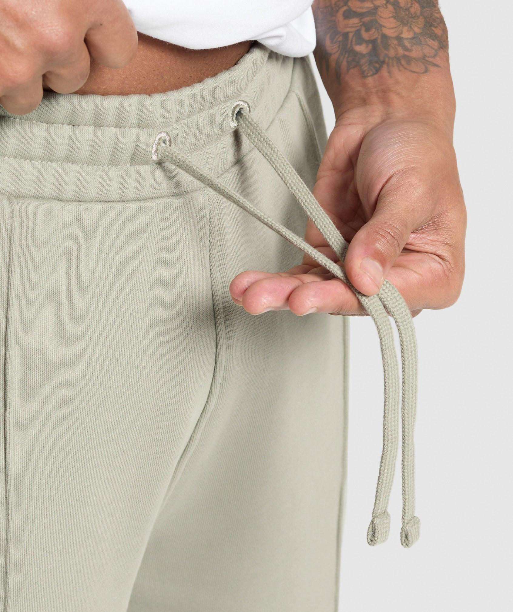 Gymshark Wide Leg Pants - Chalk Green Male Product Image