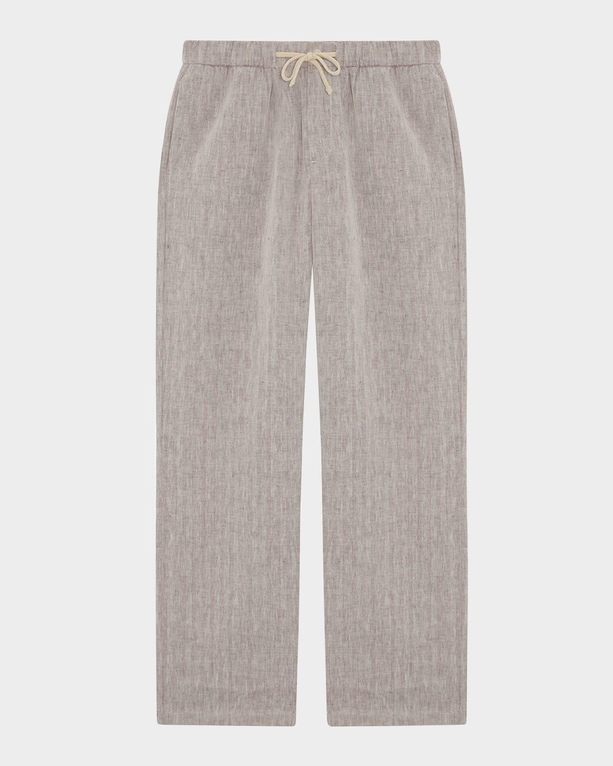 Mens Rocha Herringbone Drawstring Trousers Product Image