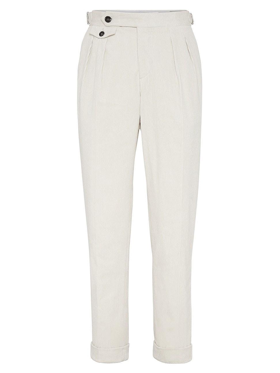 Mens Comfort Cotton and Cashmere Corduroy Tailor Fit Trousers Product Image