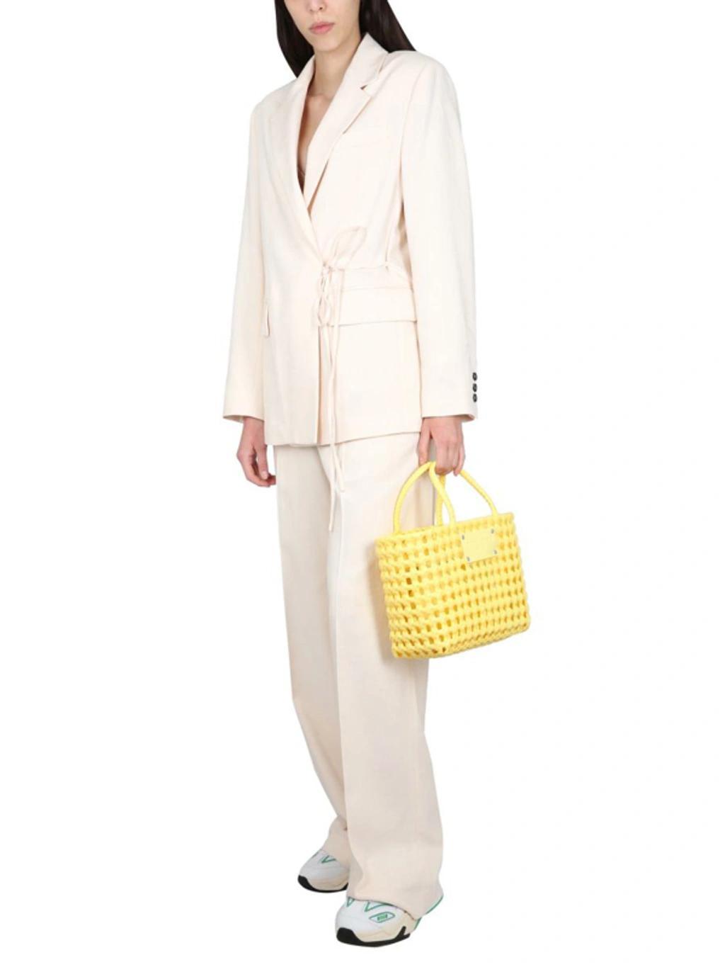 MSGM Viscose Blazer In White Product Image