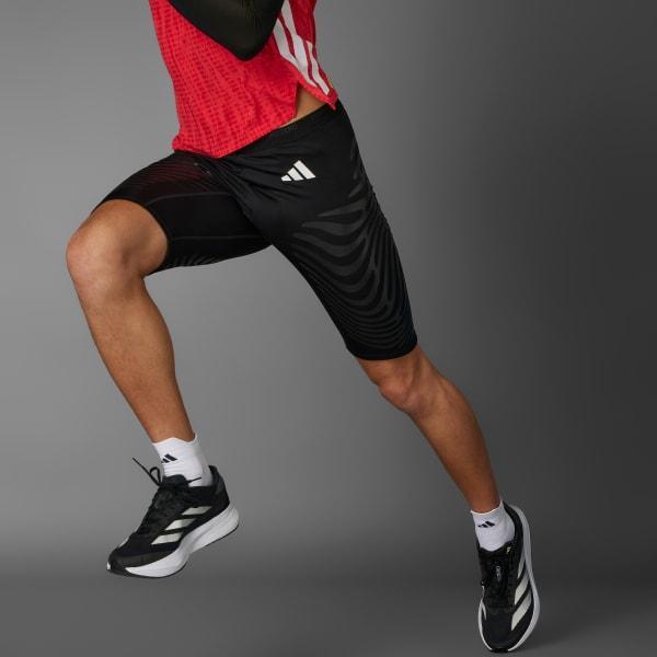 adidas Adizero Control Running Short Leggings Black 2XL Mens Product Image