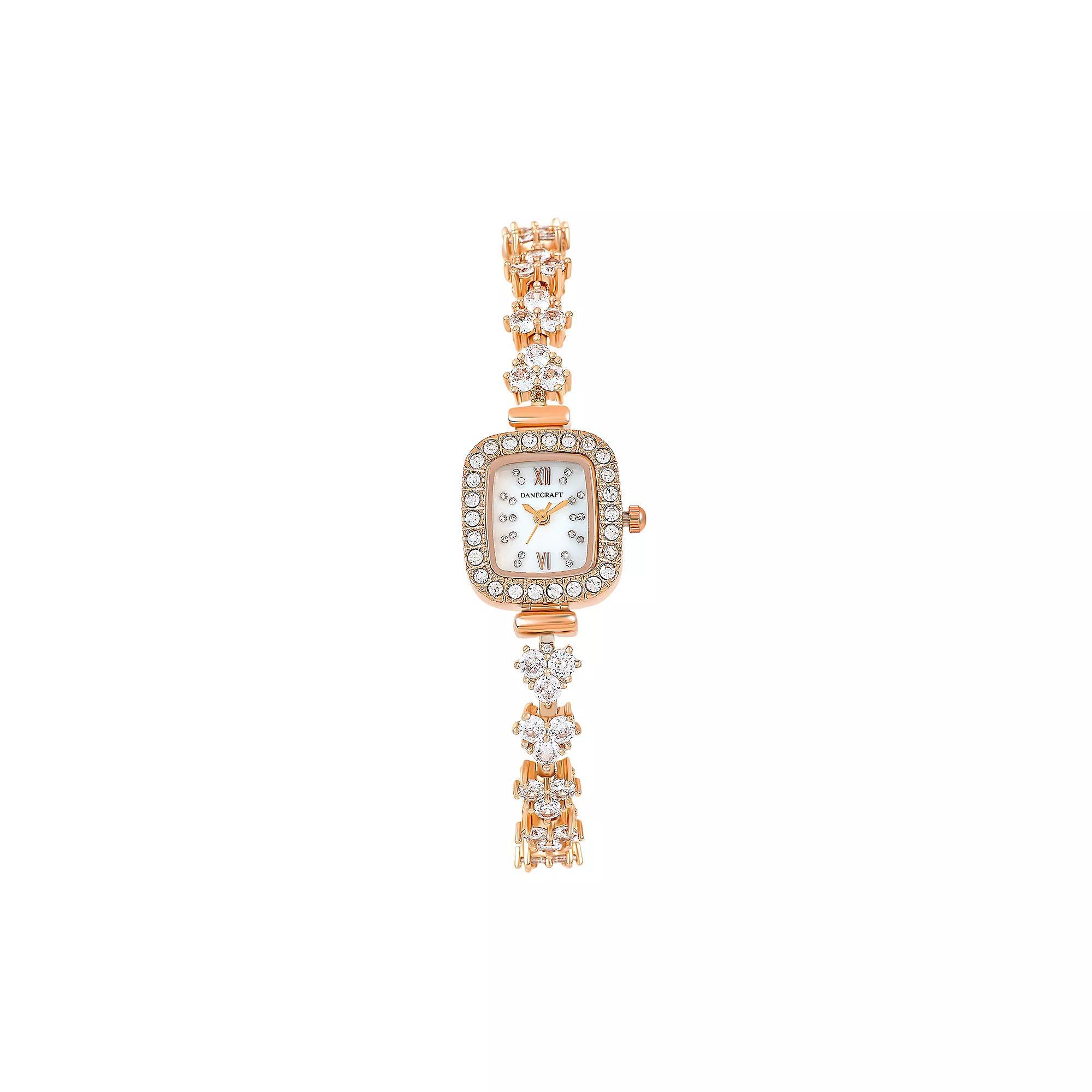 Danecraft Women's Gold Plated Square Watch, Size: 20MM, Rose Gold Tone Product Image