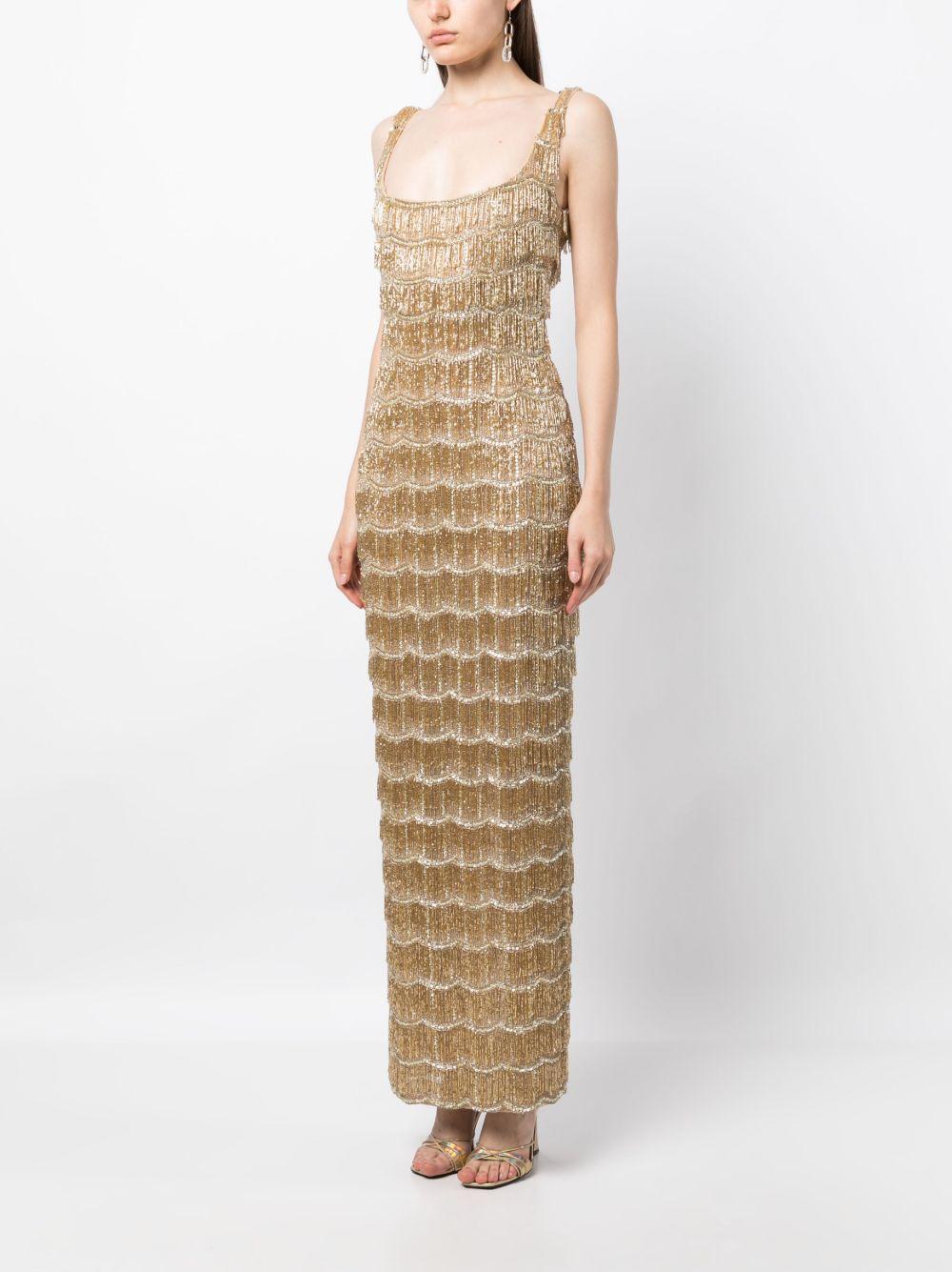 Sadie fringed gown dress Product Image