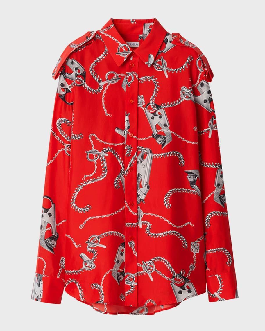 Womens Knight Hardware Silk Shirt Product Image