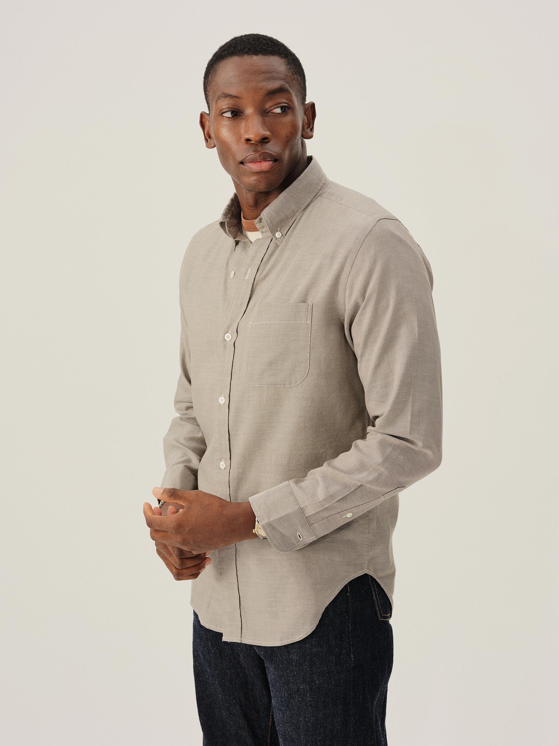 Field Olive End-On-End California Oxford One Pocket Shirt Product Image