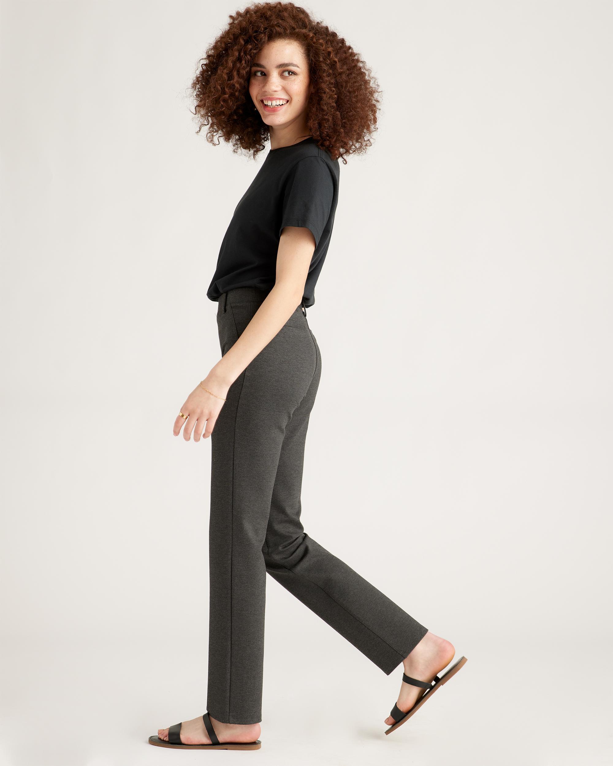 Quince | Women's Ultra-Stretch Ponte Straight Leg Pants Petite Size XL, Rayon Product Image