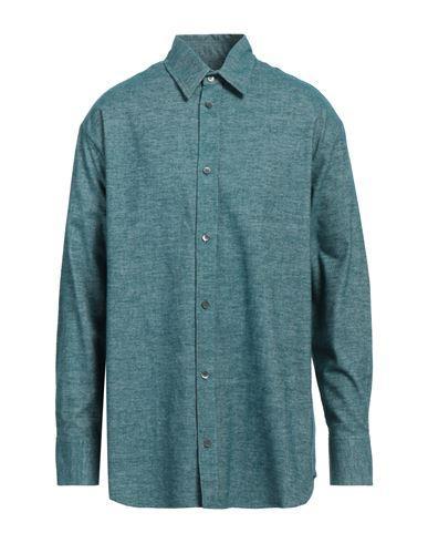 THE ELDER STATESMAN Man Shirt Deep Jade Size L Cotton In Green Product Image