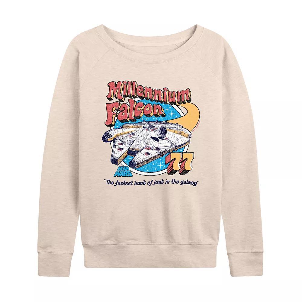 Womens Star Wars Millennium Falcon French Terry Long Sleeve Tee Product Image