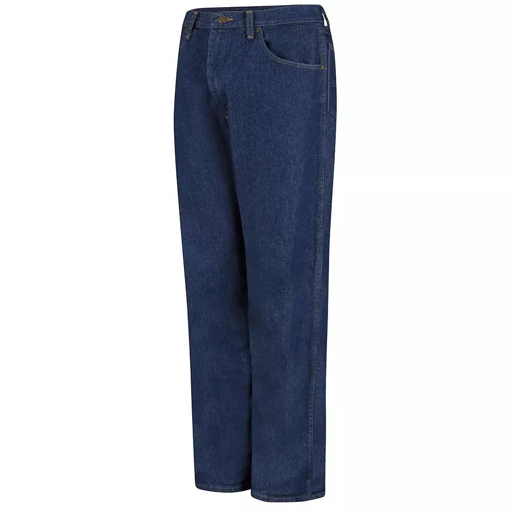 Men's Red Kap Relaxed-Fit 5-Pocket Jeans, Size: 40 X 32, Dark Blue Product Image