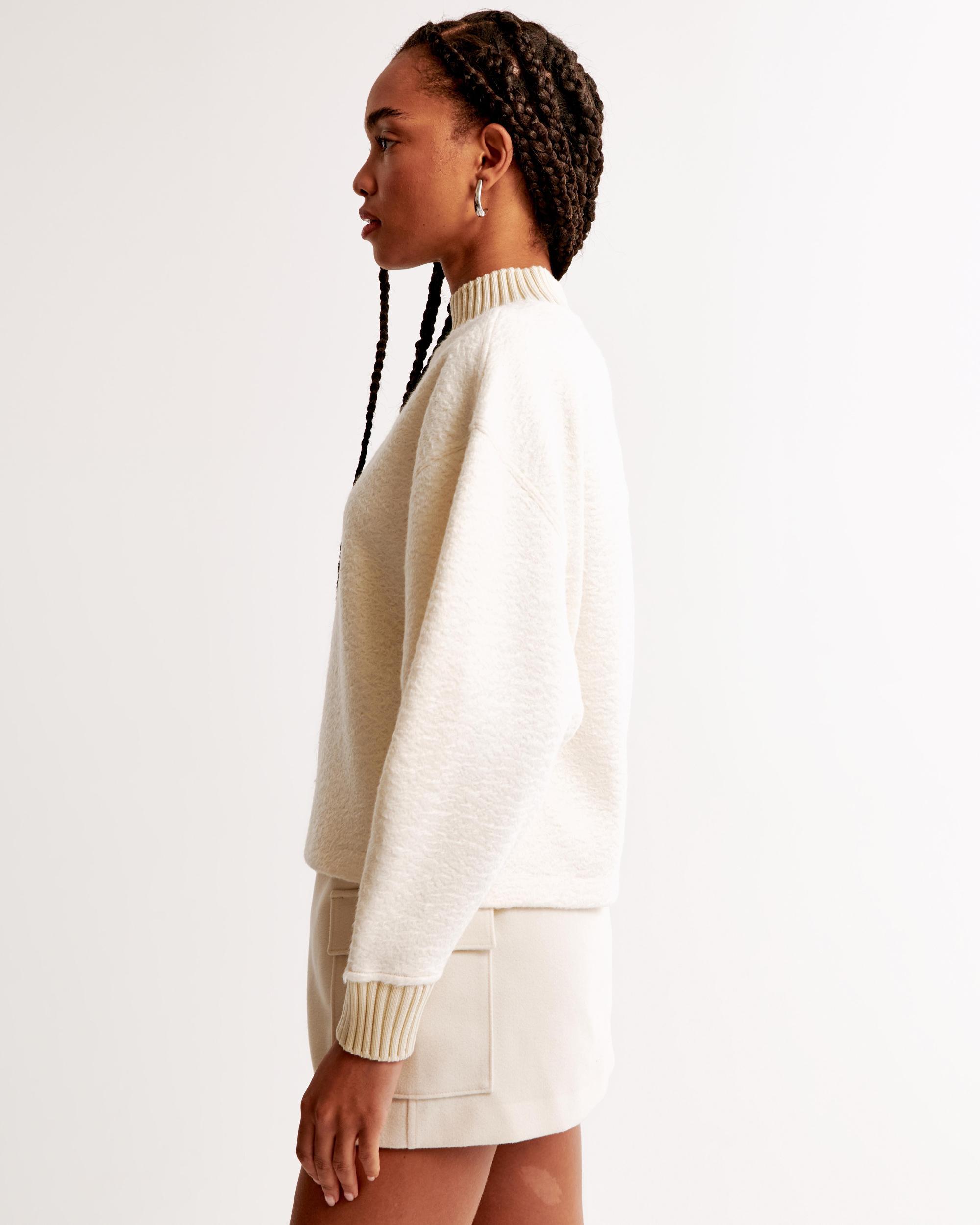 Boucle Fleece Mock Crew Product Image