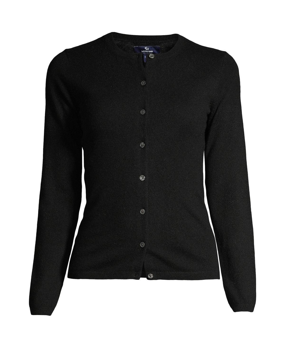 Women's Lands' End Classic Cashmere Cardigan Sweater, Size: Small, Deep  Blue Product Image