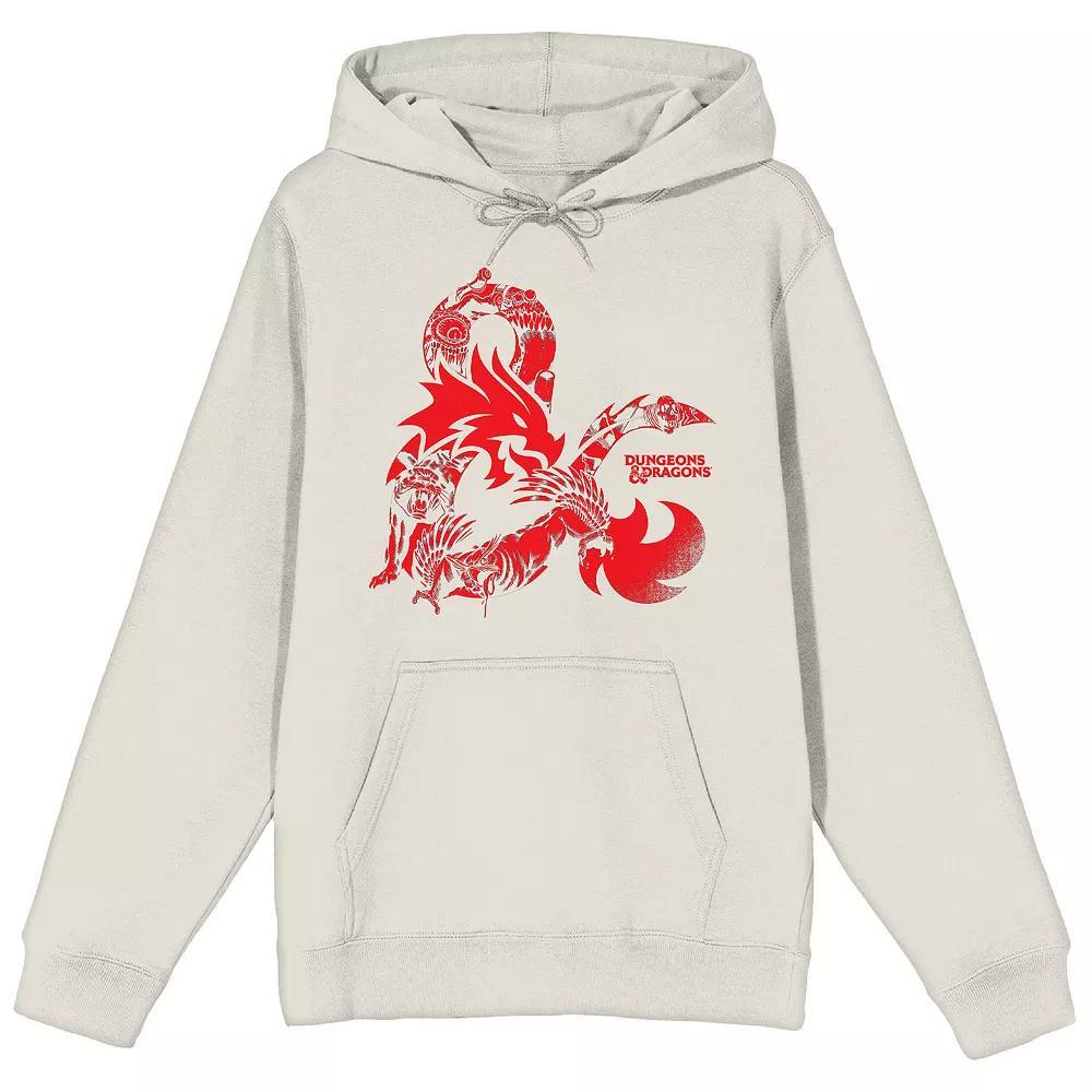 Men's Dungeons & Dragons Logo Graphic Hoodie, Size: Small, Beige Product Image