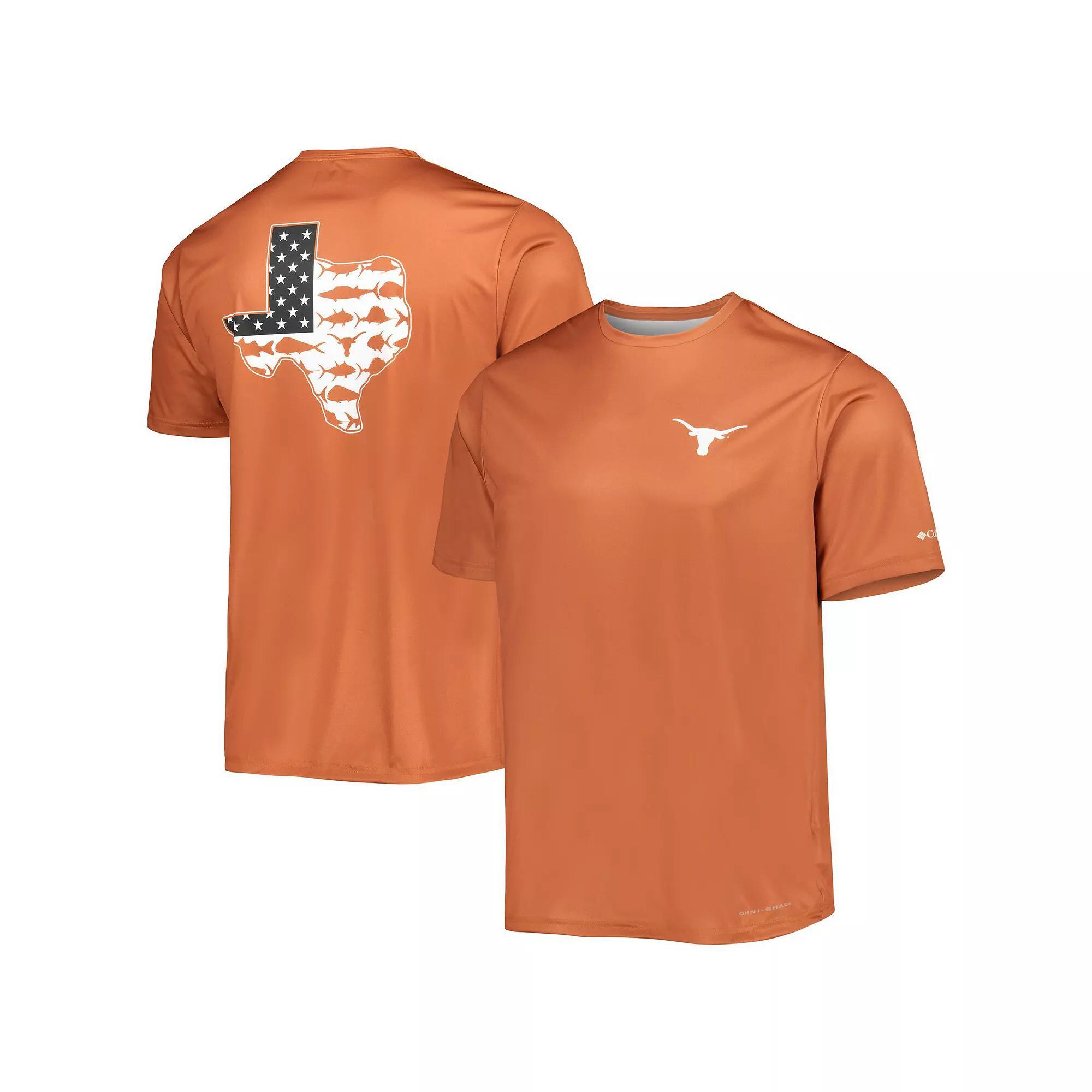 Mens Columbia Texas Orange Texas Longhorns Terminal Tackle Omni-Shade T-Shirt Product Image