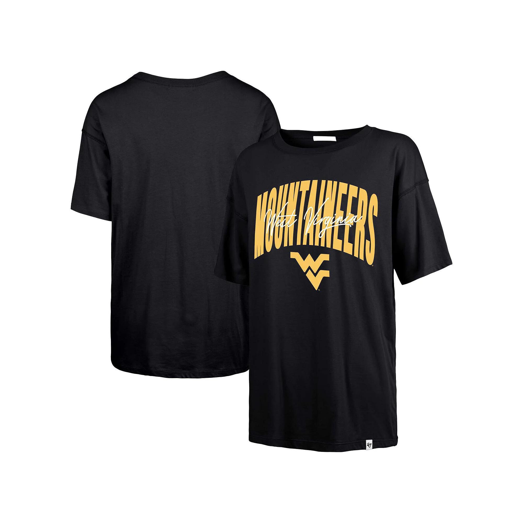 Women's '47  Navy West Virginia Mountaineers Muse Sadie T-Shirt, Size: Large, Blue Product Image