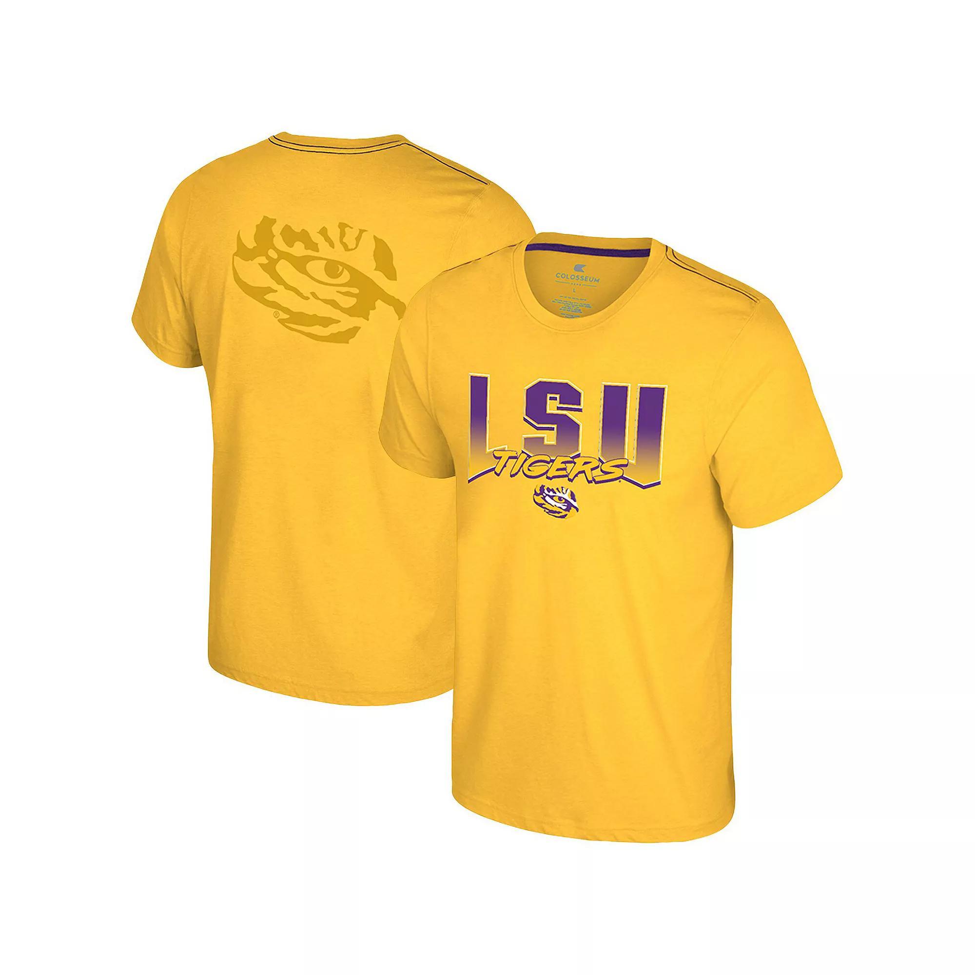 Men's Colosseum Maize LSU Tigers Dual Logo T-Shirt, Size: Medium, Gold Product Image