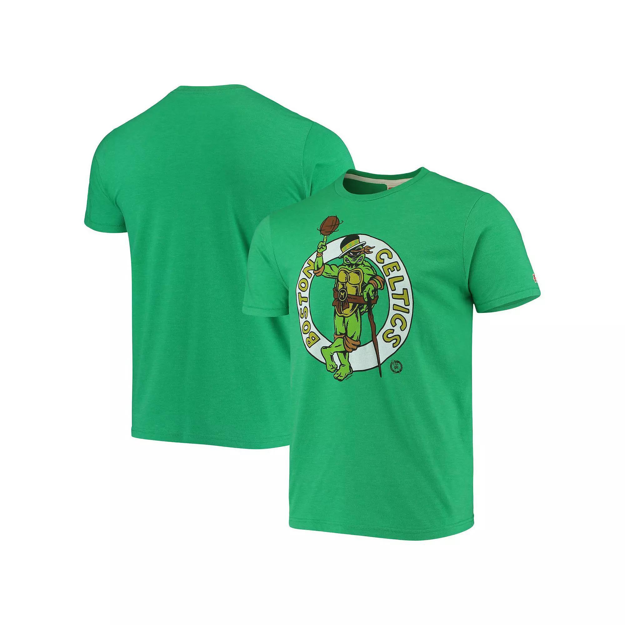 Men's Homage Kelly Green Boston Celtics NBA x Teenage Mutant Ninja Turtles Tri-Blend T-Shirt, Size: Small Product Image