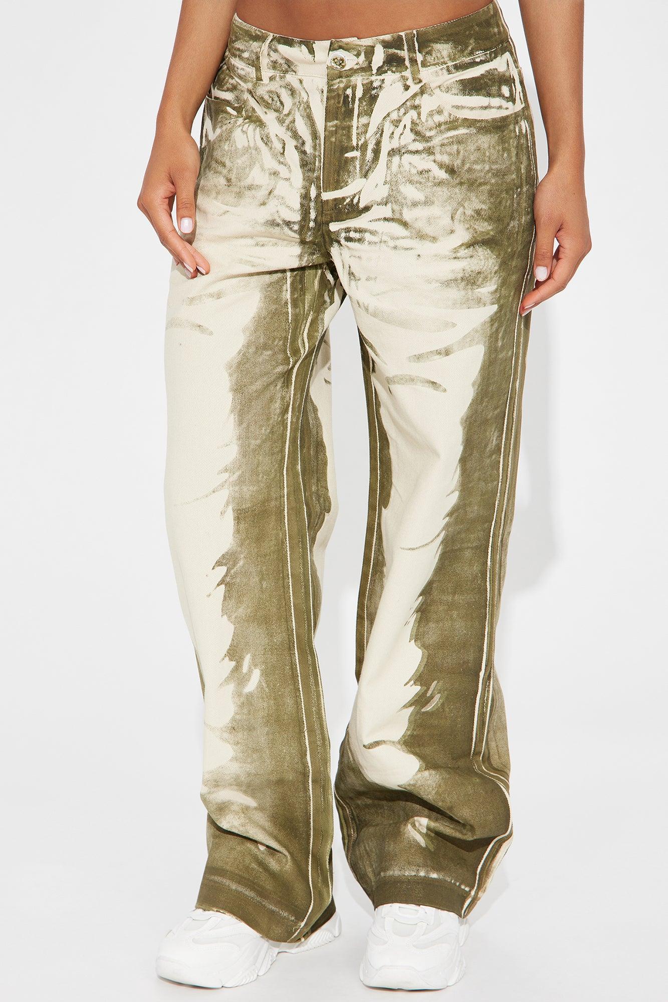 Around The Block Wide Leg Pant - Olive Product Image