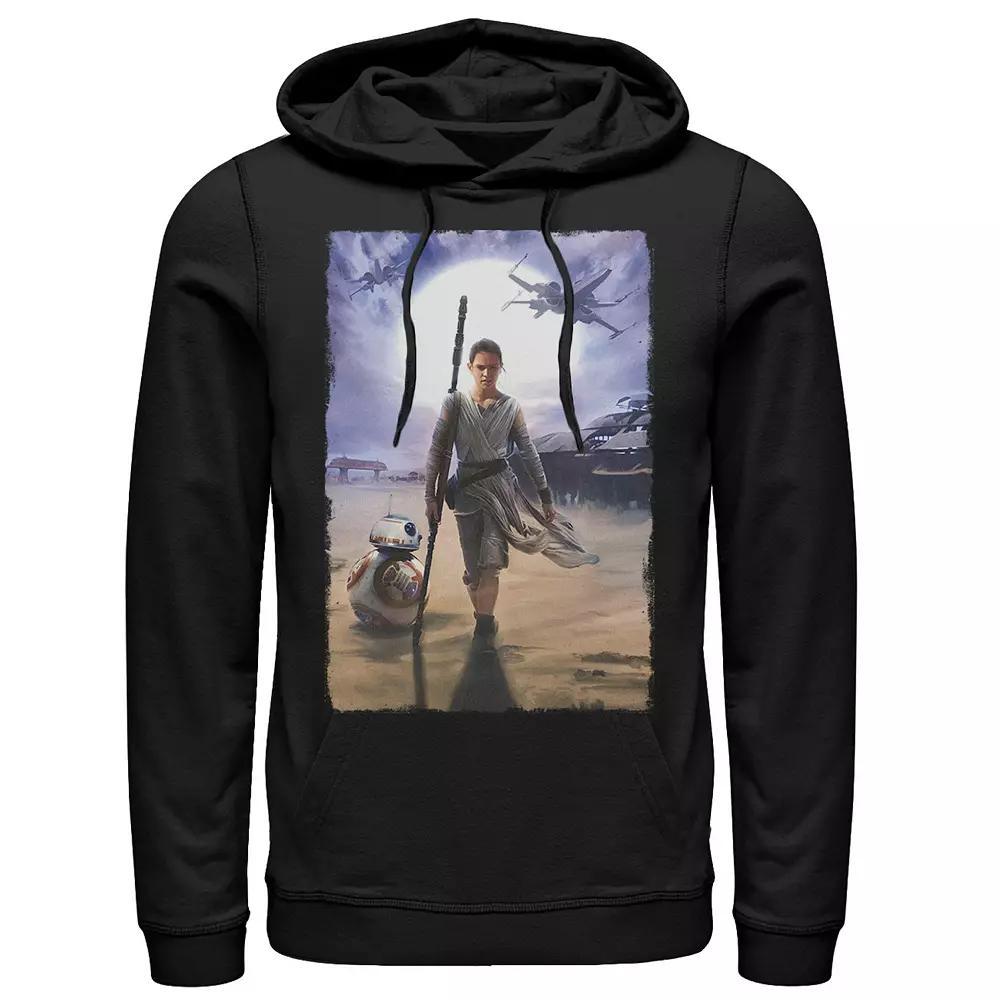Men's Star Wars: The Mandalorian Grogu Peek Hoodie, Size: XXL, Black Product Image