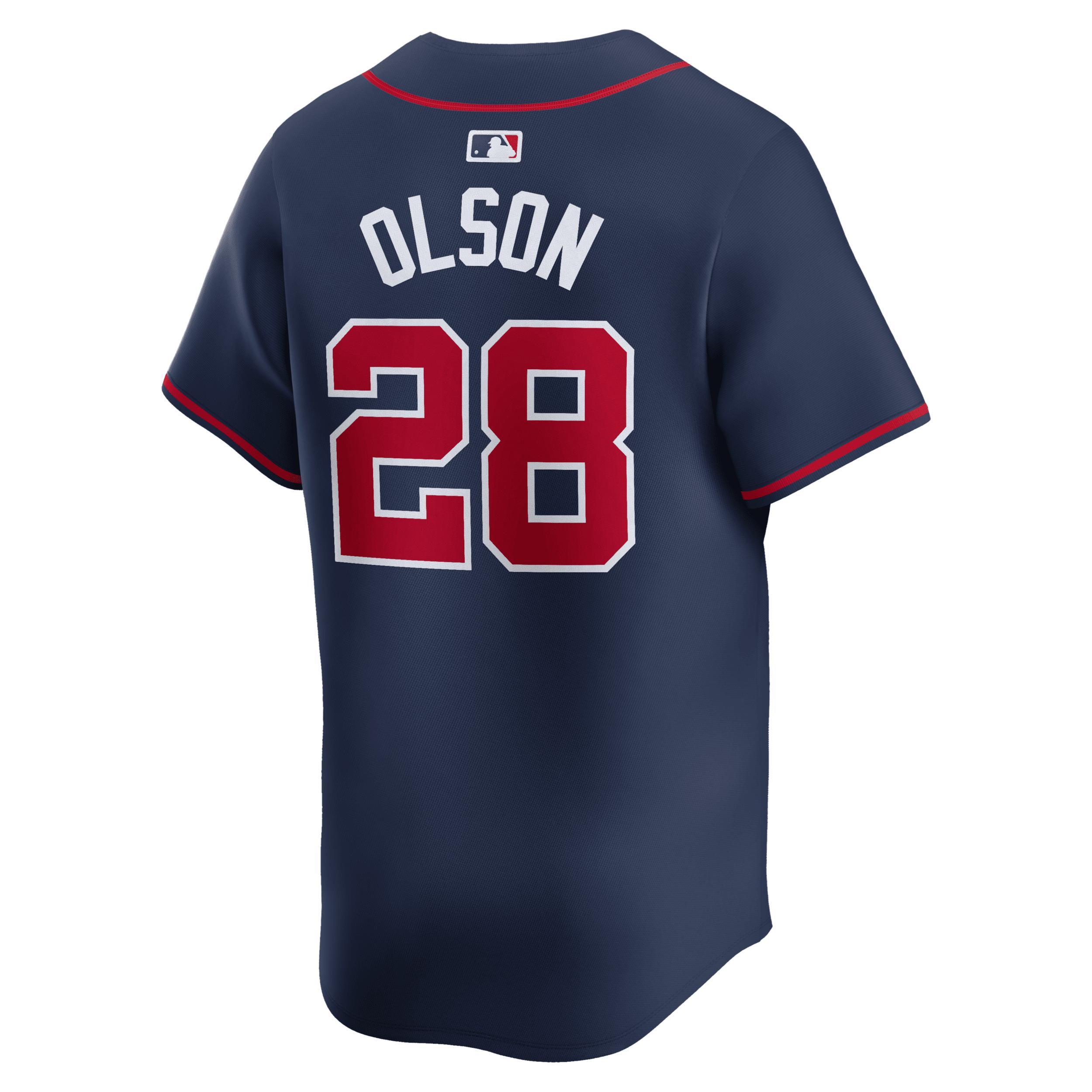 Men's Nike Matt Olson Navy Atlanta Braves Alternate Limited Player Jersey, Size: Small, Blue Product Image