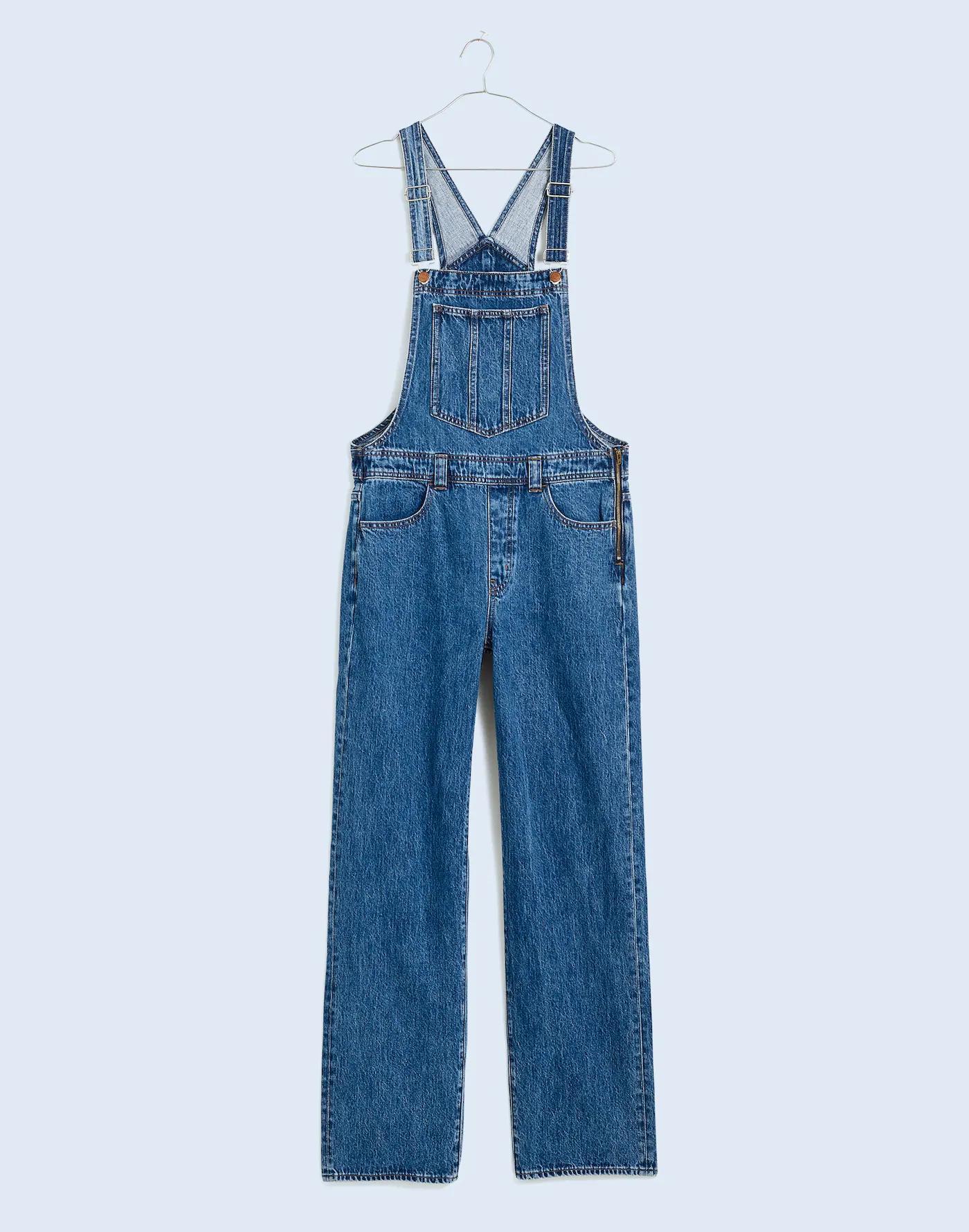 Low-Slung Straight Overalls in Clifdon Wash Product Image