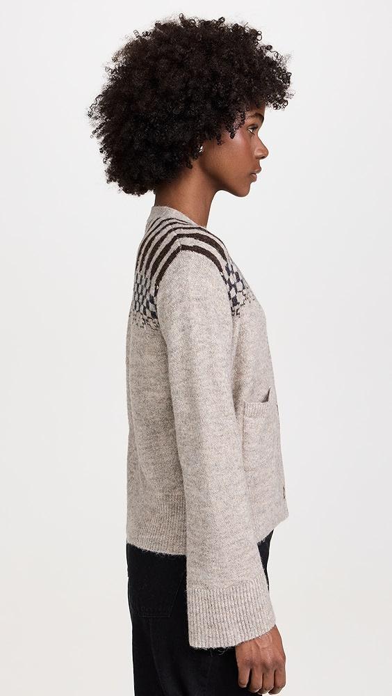 LNA Raina Fair Isle Cardigan | Shopbop Product Image