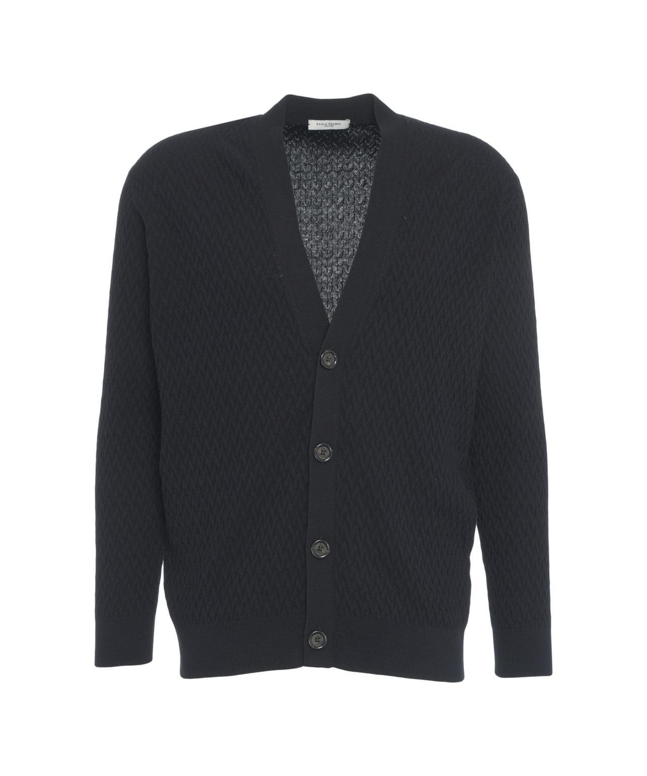 Cardigan with honeycomb structure Product Image