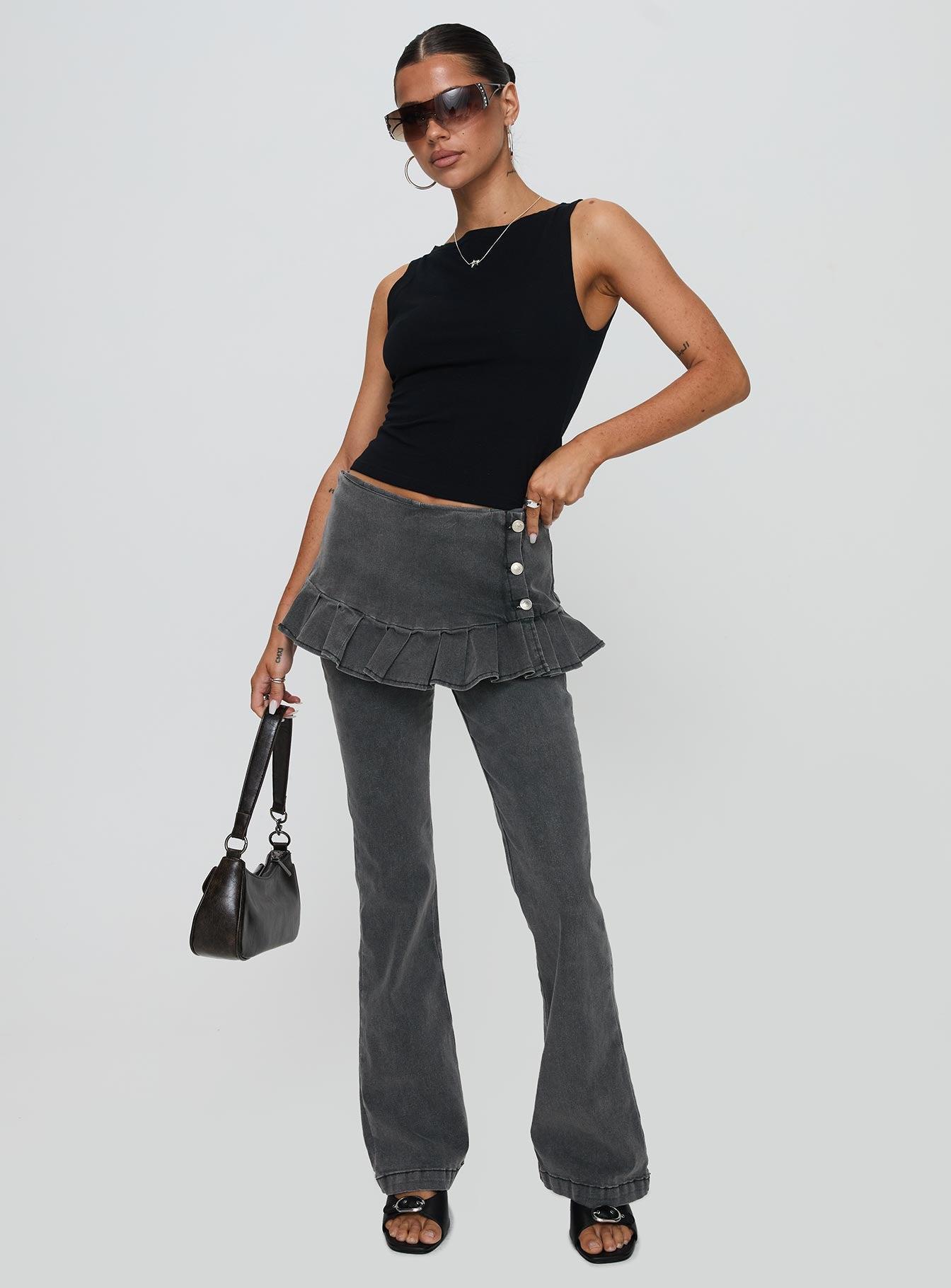 Jordynne Layered Pant Washed Black Product Image