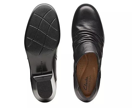 Clarks® Emily2 Cove Women's Leather Pumps, Size: 11 Wide, Black Product Image
