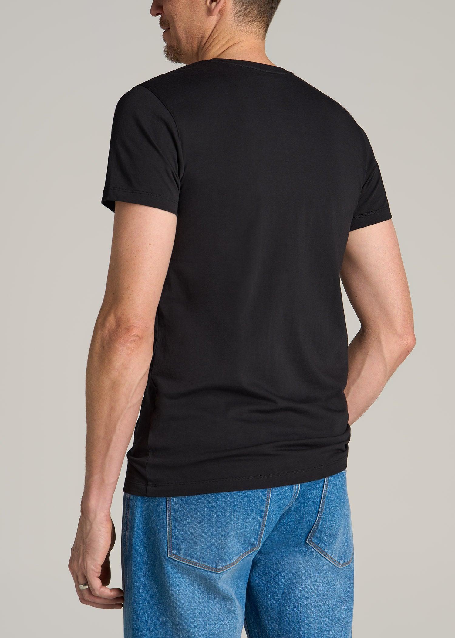 MODERN-FIT Embroidered Logo Crewneck T-Shirt for Tall Men in Apricot Crush Product Image