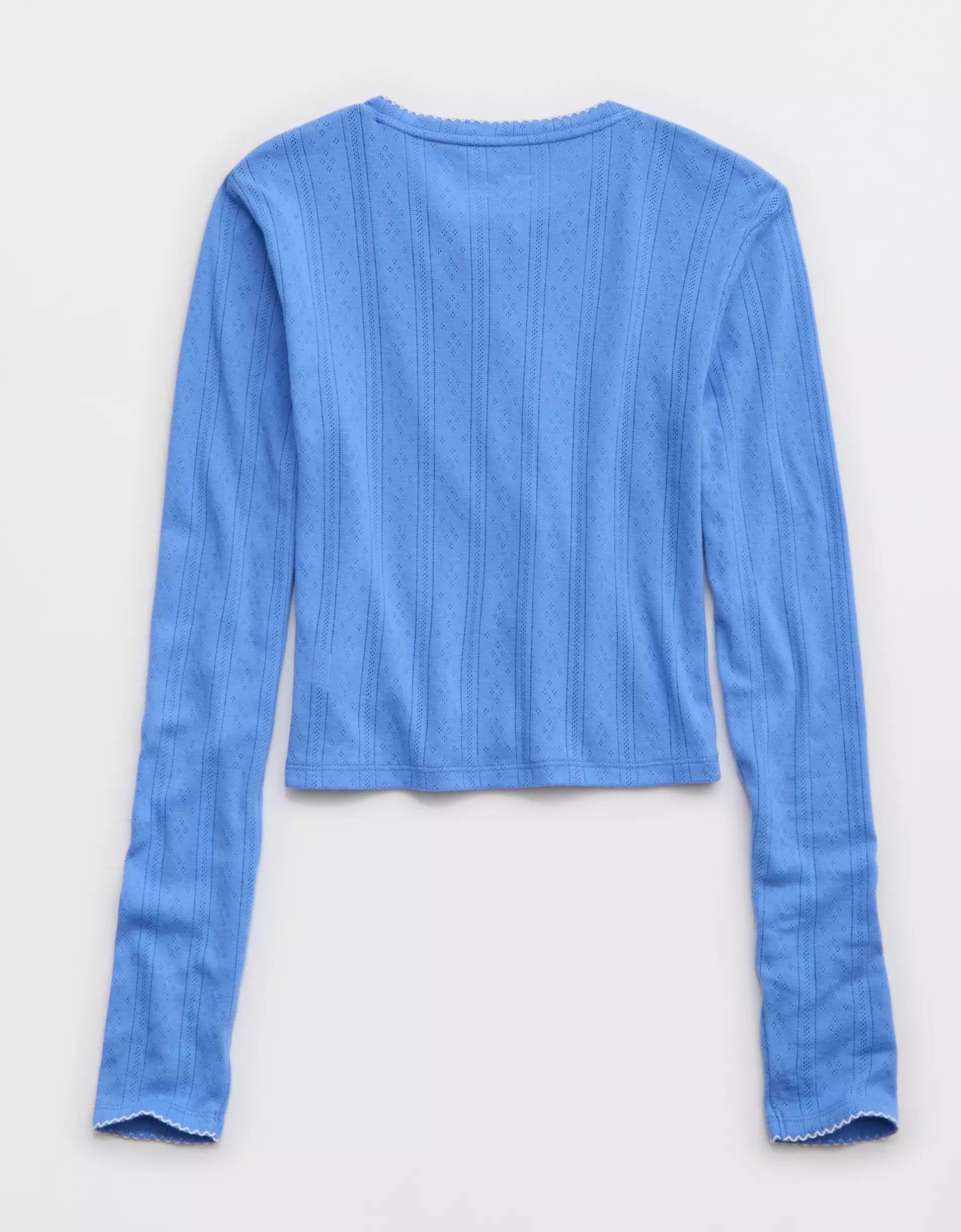 Aerie Off-Duty Pointelle Cardigan Product Image