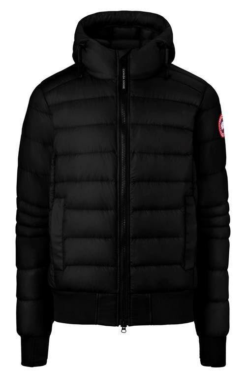 Mens Crofton Hooded Down Bomber Jacket Product Image
