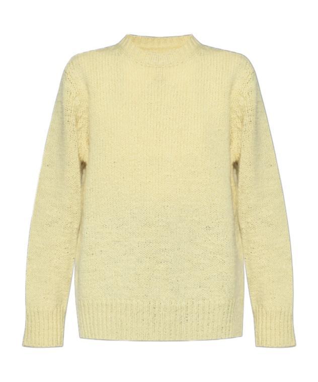 JIL SANDER Knitted Wool Jumper In Yellow Product Image