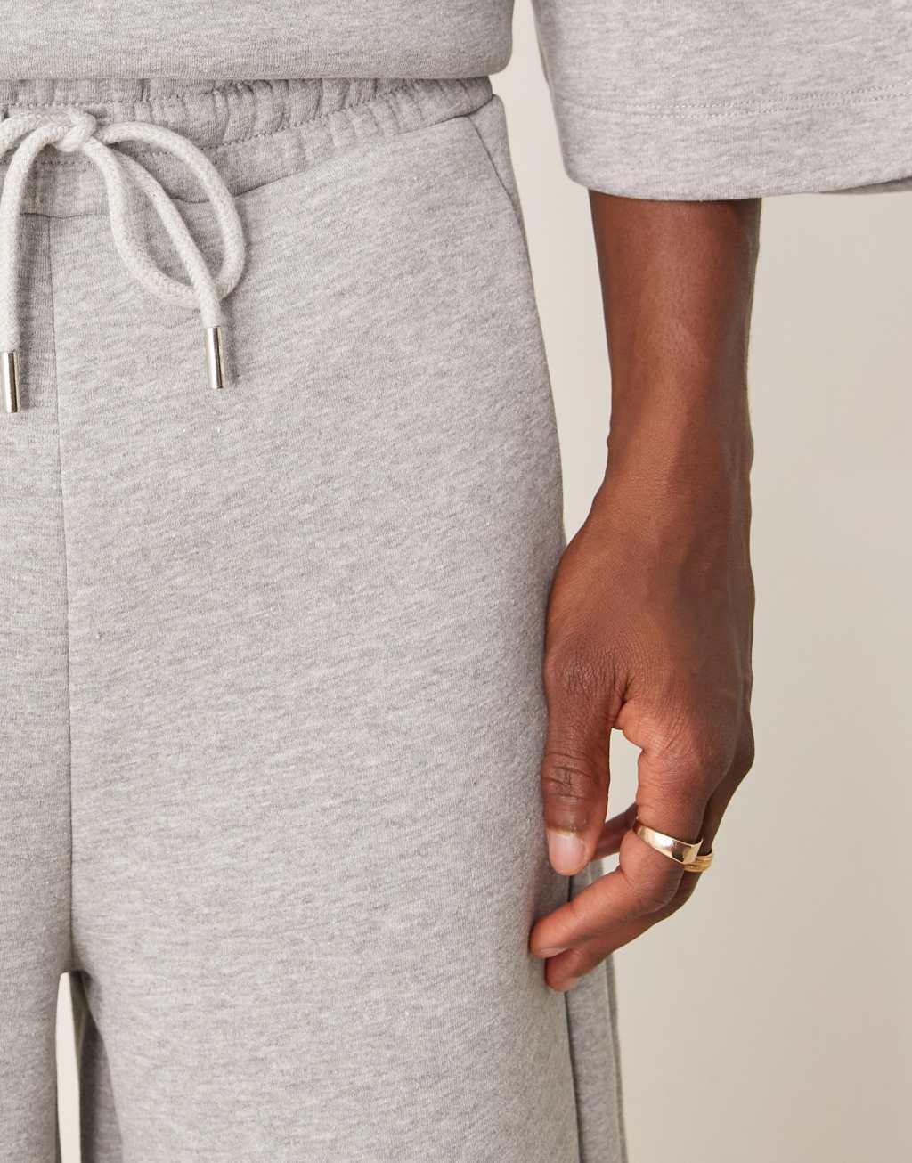 ASOS DESIGN wide leg sweatpants in gray heather Product Image