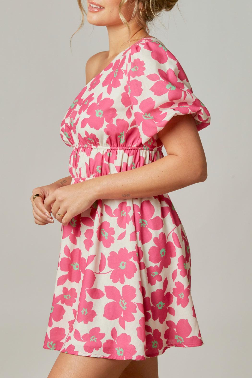 Floral One Shoulder Dress Product Image
