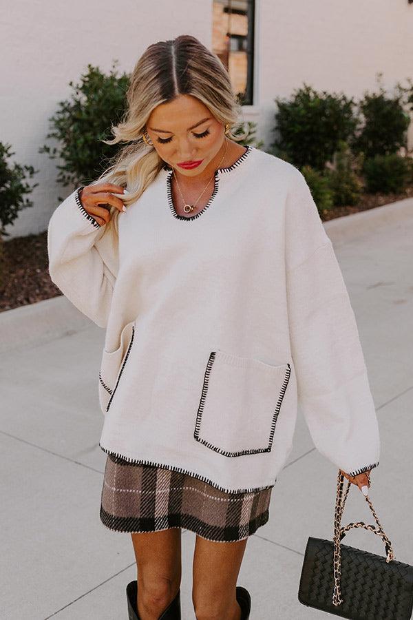 Maine Mornings Wool-Blend Sweater in Cream Product Image