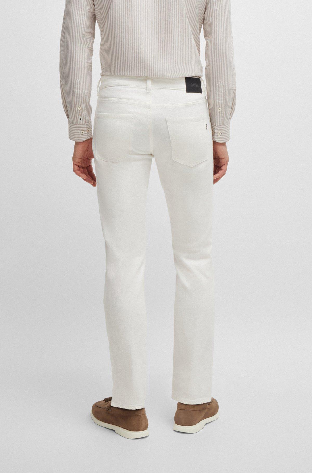 Slim-fit jeans in black mechanical-stretch denim Product Image