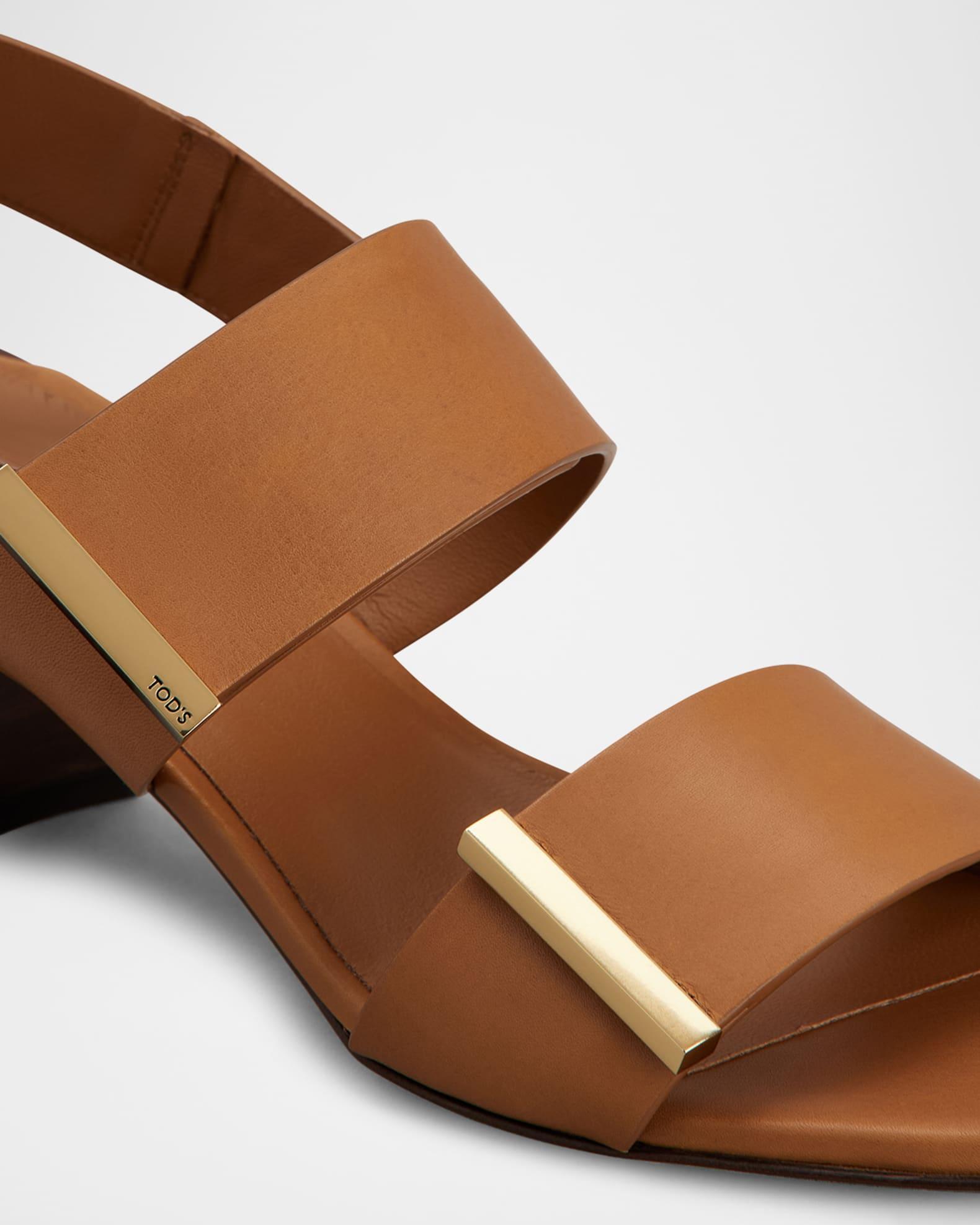 T55 Leather Double-Strap Sandals Product Image