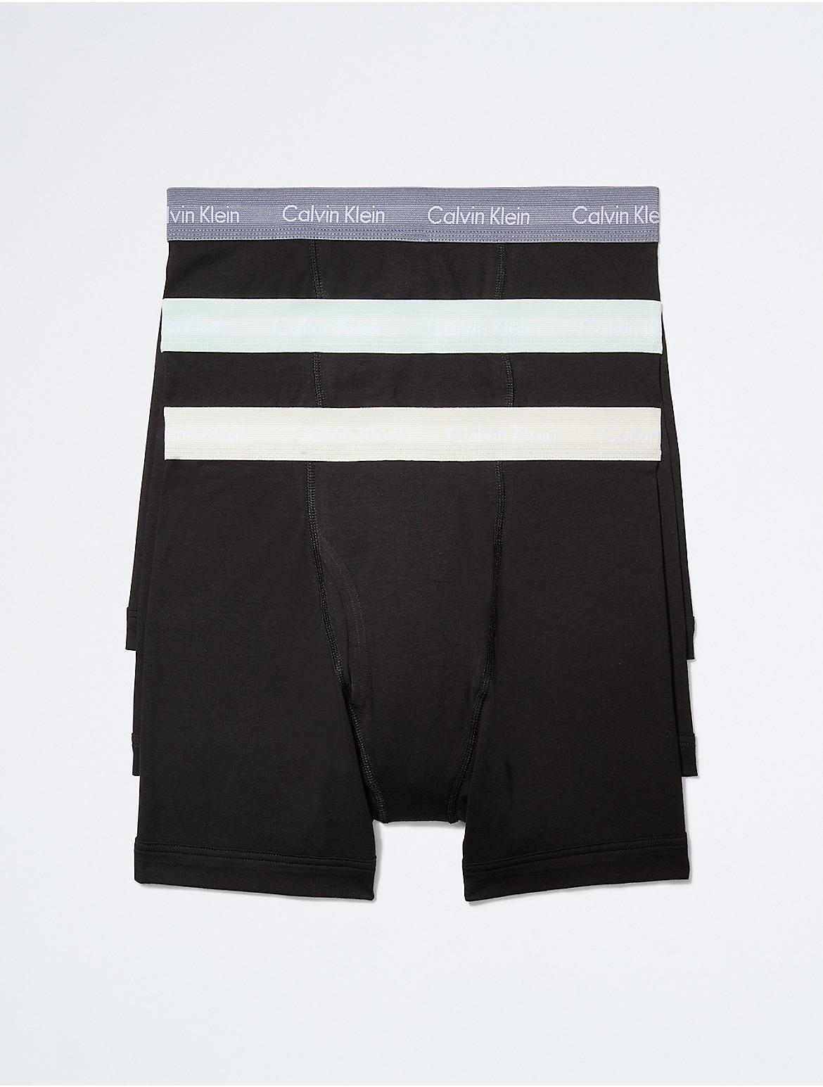Men's Calvin Klein 3-pack Cotton Stretch Boxer Briefs, Size: Large, Black Product Image