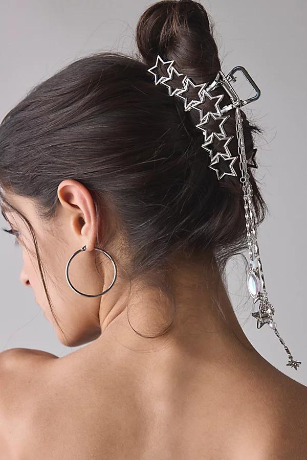 Multi-Star Charm Dangle Claw Clip Womens at Urban Outfitters Product Image