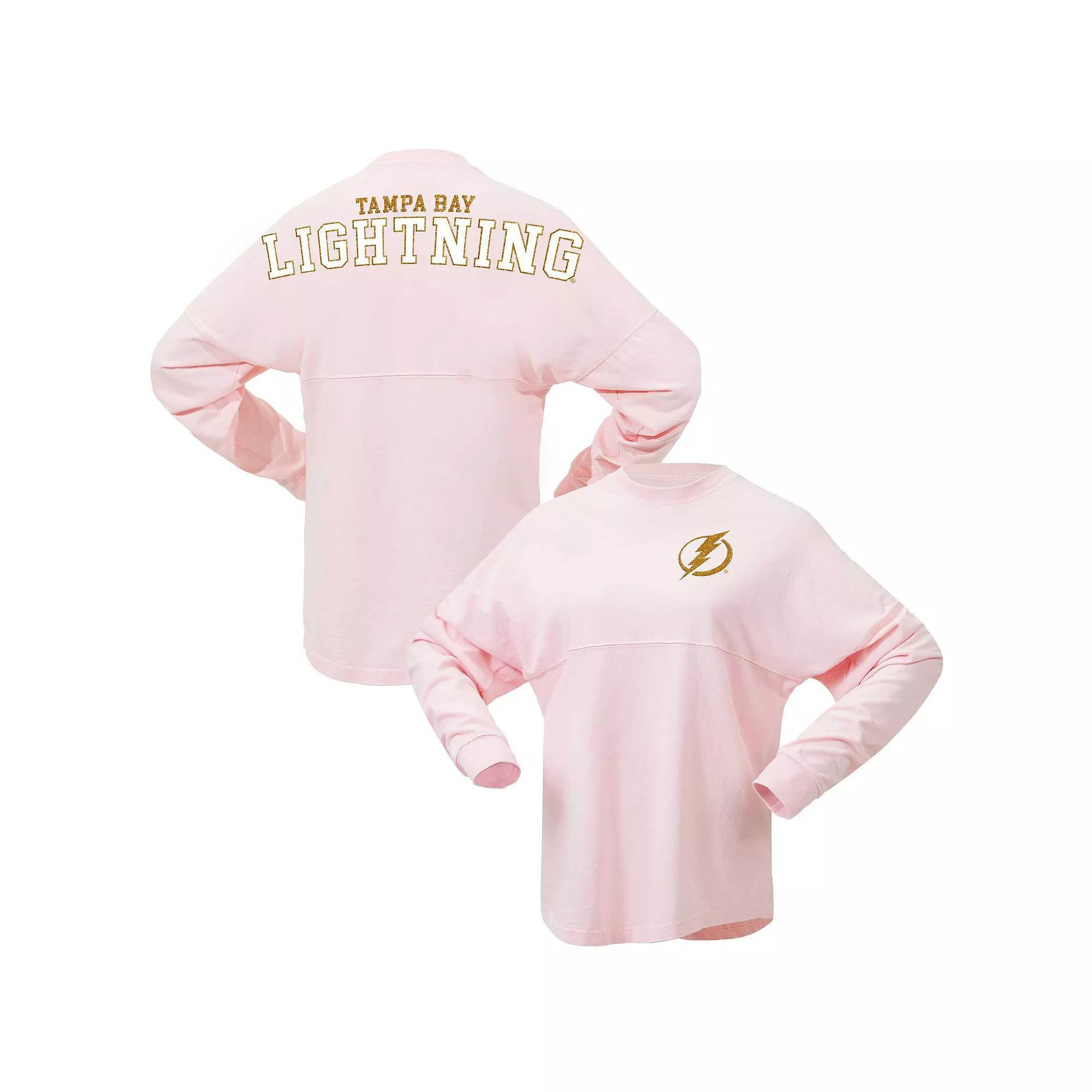 Women's Fanatics Branded Pink Tampa Bay Lightning Spirit Jersey Long Sleeve T-Shirt, Size: Medium, Lgh Pink Product Image