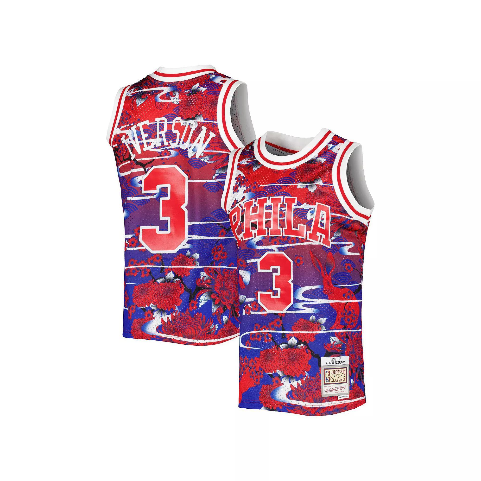 Men's Mitchell & Ness Allen Iverson Red Philadelphia 76ers Hardwood Classics Lunar New Year Swingman Jersey, Size: Medium, 76r Red Product Image