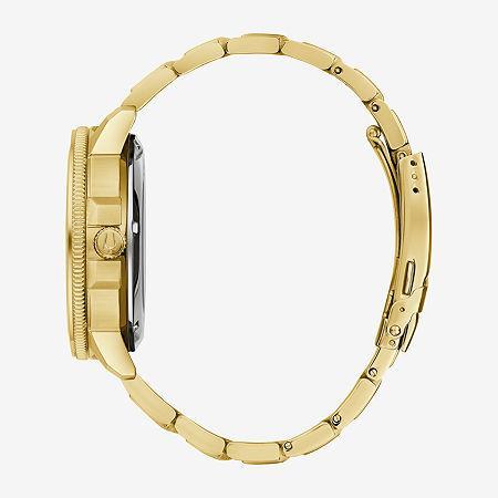 Bulova Mens Marine Star Automatic Gold Tone Stainless Steel Bracelet Watch - 97A174 Product Image