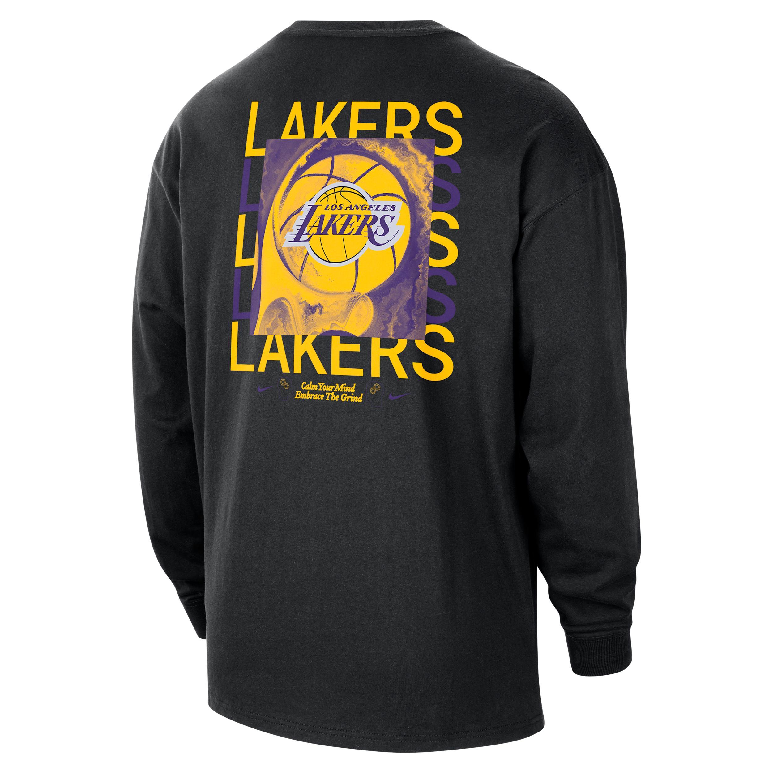 Los Angeles Lakers Courtside Nike Men's NBA Max90 Long-Sleeve T-Shirt Product Image