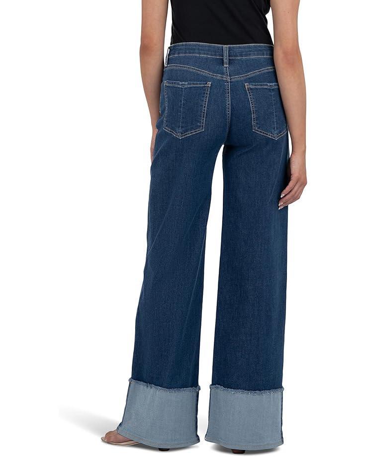 Meg High-Rise Fab Ab Wide Leg Raw Hem in Milestone Product Image