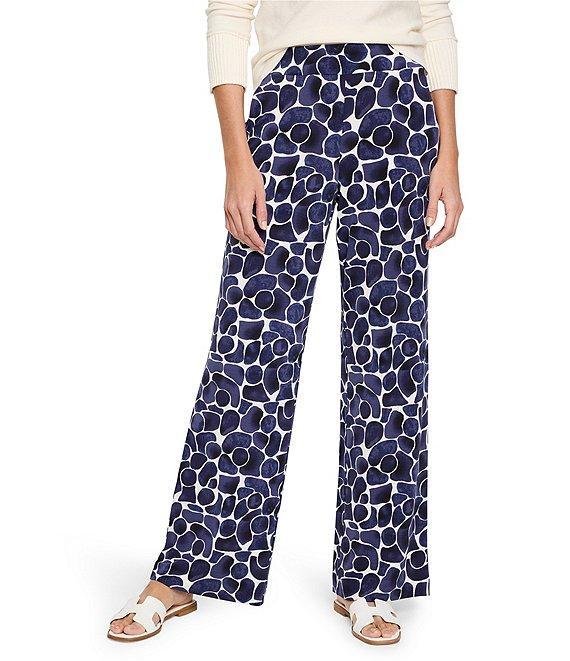 NIC + ZOE Knit Geo Pebble Wide Leg Pant Product Image