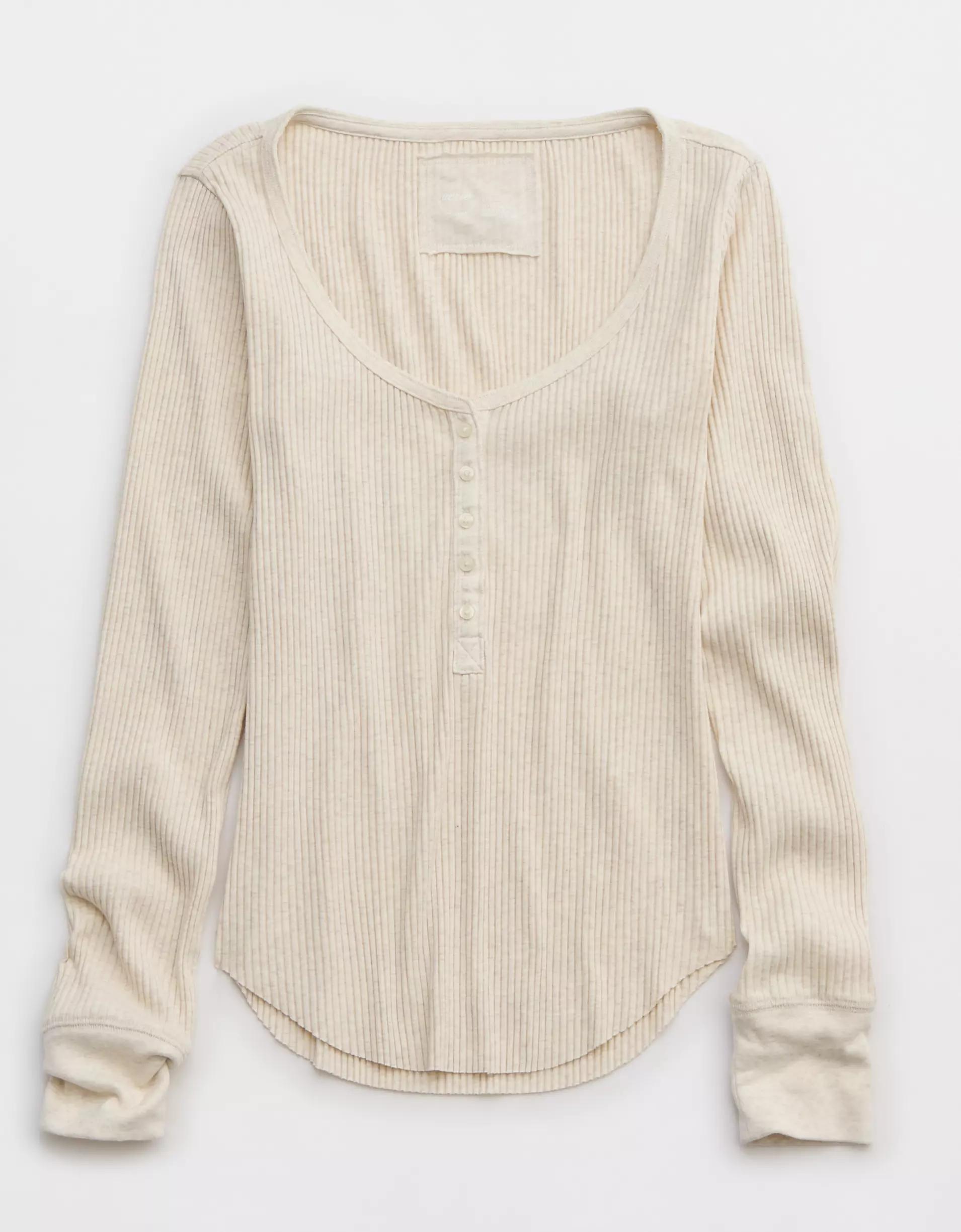 Aerie Essential Henley Layering T-Shirt Product Image